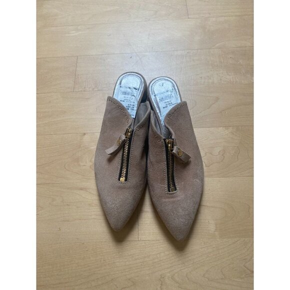 AGL BNWT pointy toe slip on mule women NEW studded zip - Picture 2 of 9